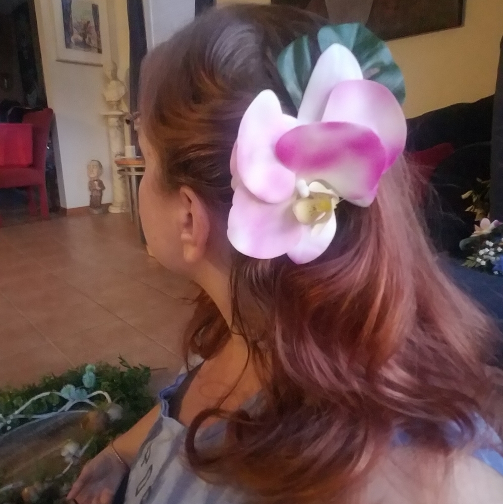 Real Touch Orchid Hair Accessory